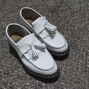Dr. Martens White Tassel Loafers